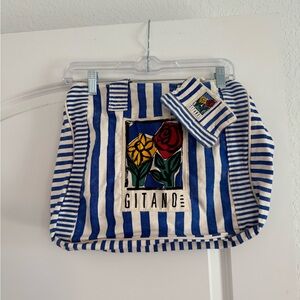 Gitano Striped Tote with Matching Wristlet